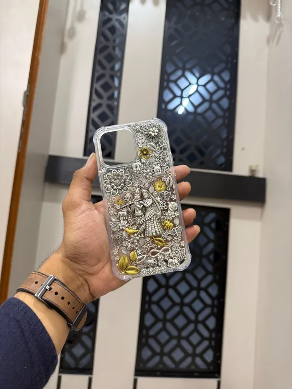 Oxidized_Silver_Charm_Studded_Phone_Case/Cover_(This_Design_Coustomise_For_All_Phone_Model)