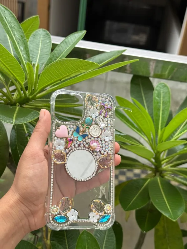 Colourful_Charms_With_Round_Mirror_Phone_Case/Cover_(This_Design_Coustomise_For_All_Phone_Model)