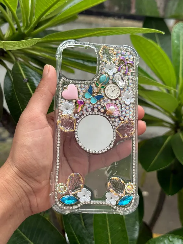 Colourful_Charms_With_Round_Mirror_Phone_Case/Cover_(This_Design_Coustomise_For_All_Phone_Model)