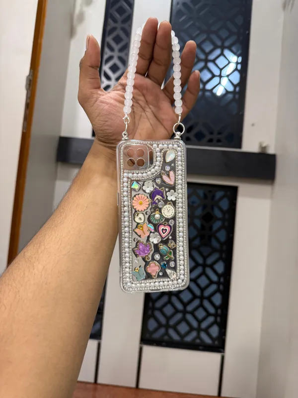 Colourful_Charms_With_Beads_Border_Case/Cover_With_Beads_Chain_(This_Design_Coustomise_For_All_Phone_Model)