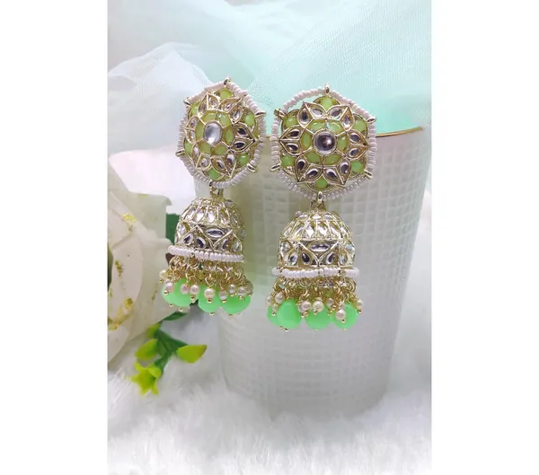 Pista_Green_American_Diamond_Alloy_Trendy_Earring_For_Women