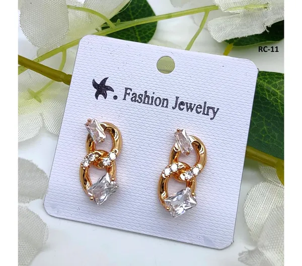 Gold_American_Diamond_Alloy_Trendy_Earring_For_Women