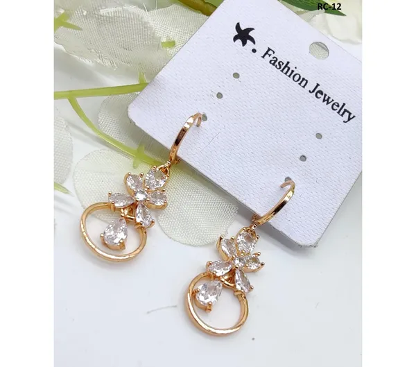 Gold_American_Diamond_Alloy_Trendy_Earring_For_Women