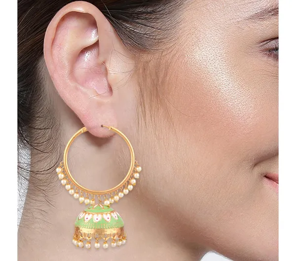 Pista_Green_American_Diamond_Alloy_Trendy_Earring_For_Women