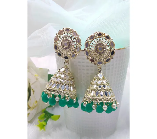 Green_American_Diamond_Alloy_Trendy_Earring_For_Women