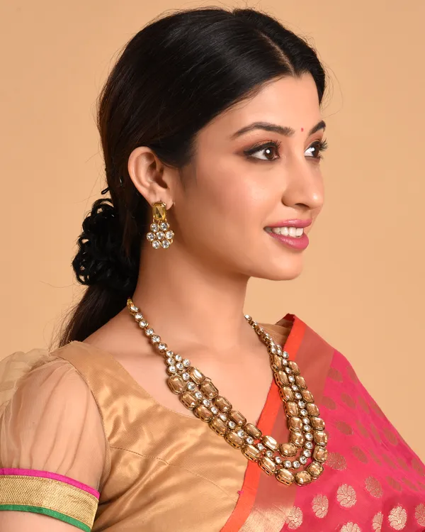 Gold_Plated_Layered_Necklace_Set_For_Women