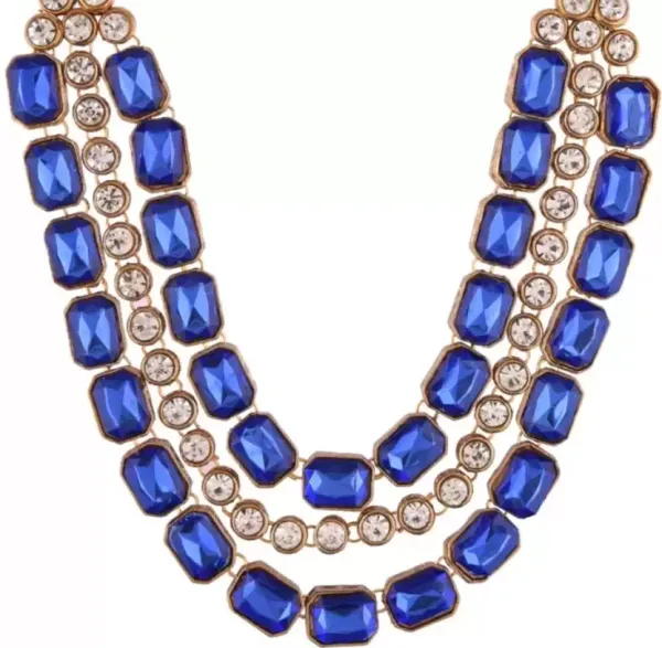 Blue_Gold_Plated_Layered_Necklace_Set_For_Women