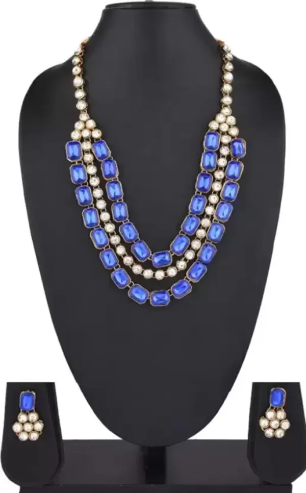 Blue_Gold_Plated_Layered_Necklace_Set_For_Women