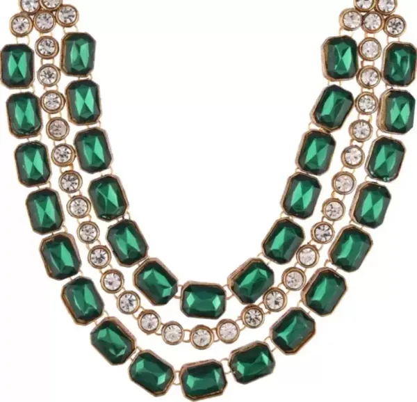 Green_Gold_Plated_Layered_Necklace_Set_For_Women