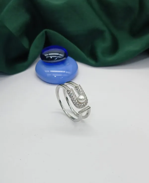 Silver_Pearl_American_Diamond_Trendy_Finger_Ring_For_Women
