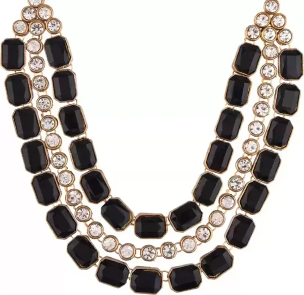Black_Gold_Plated_Layered_Necklace_Set_For_Women