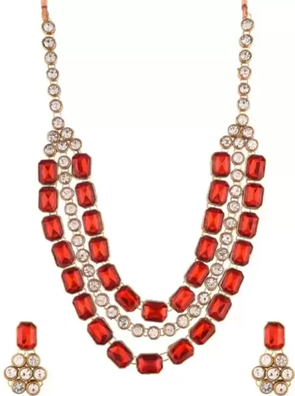 Red_Gold_Plated_Layered_Necklace_Set_For_Women