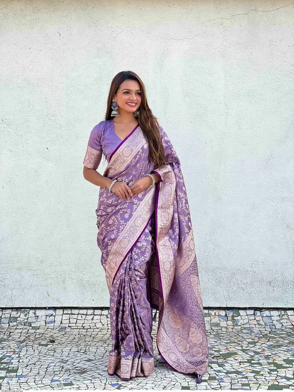 Soft_Banarasi_Silk_Saree_With_Blouse_Piece_For_Women