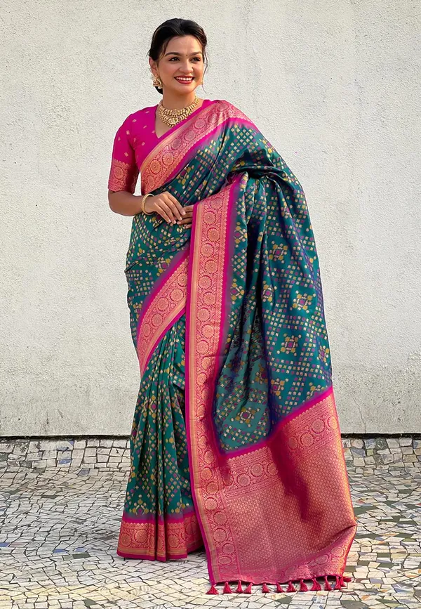 Soft_Banarasi_Silk_Saree_With_Blouse_Piece_For_Women