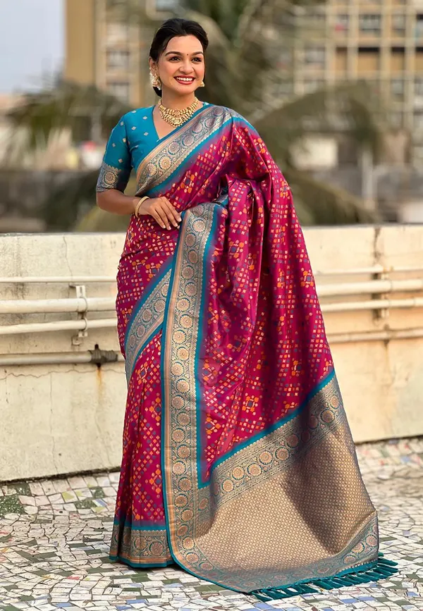 Soft_Banarasi_Silk_Saree_With_Blouse_Piece_For_Women