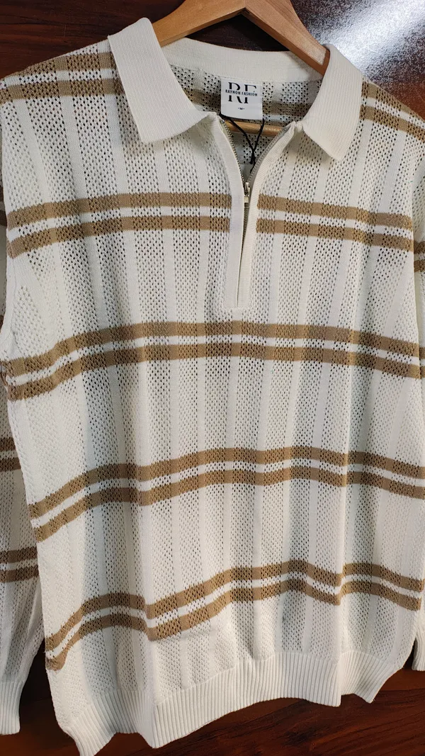 100%_Cotton_Beige_and_off_white_Classic_Tshirt__For_Men