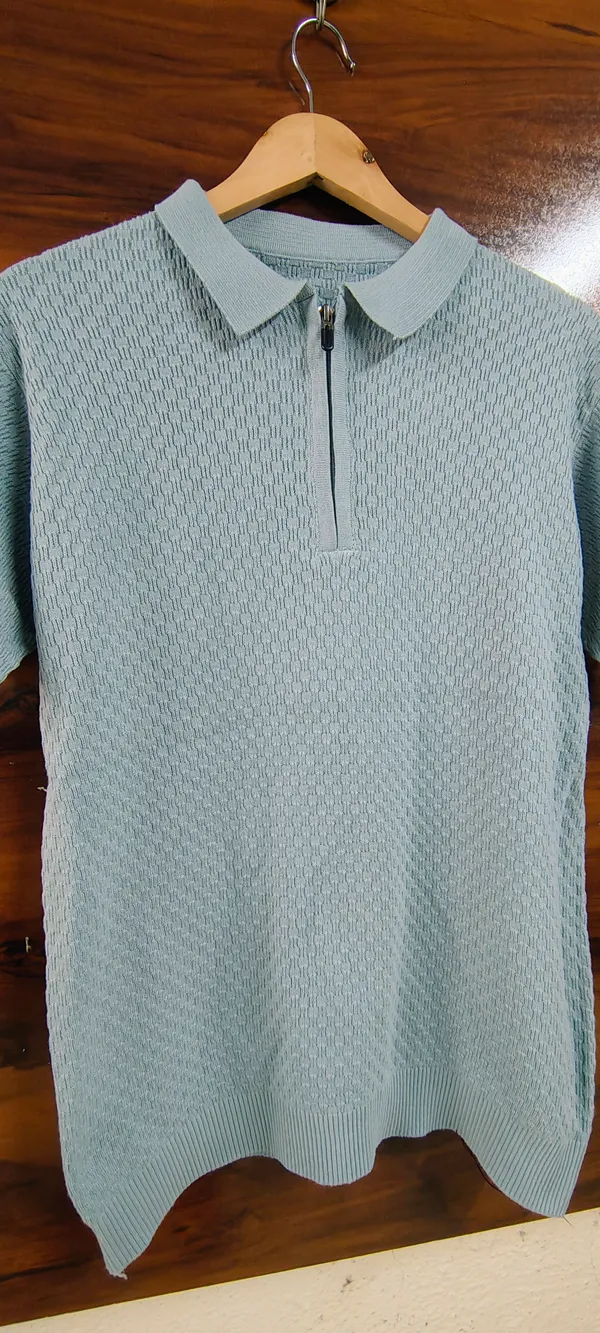 100%_Cotton_steel_gray__Premium_Quality_Mixture_Of_Textures_T-Shirt_For_Men