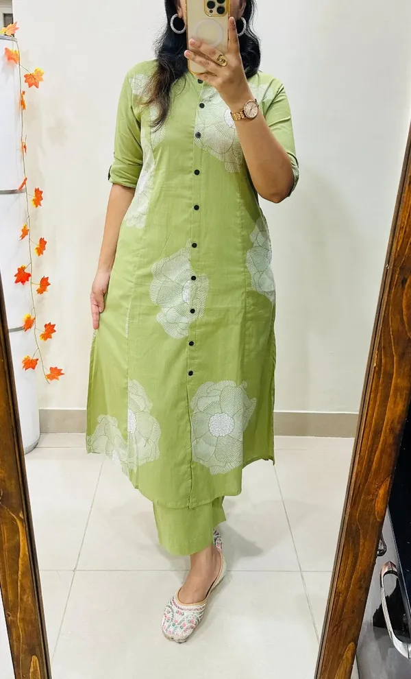 Green_Cotton_A-line_Coord_Set
