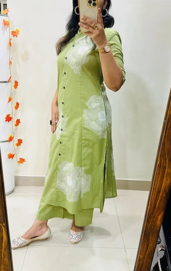 Green_Cotton_A-line_Coord_Set