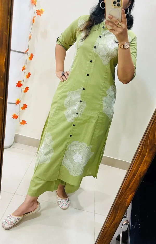 Green_Cotton_A-line_Coord_Set