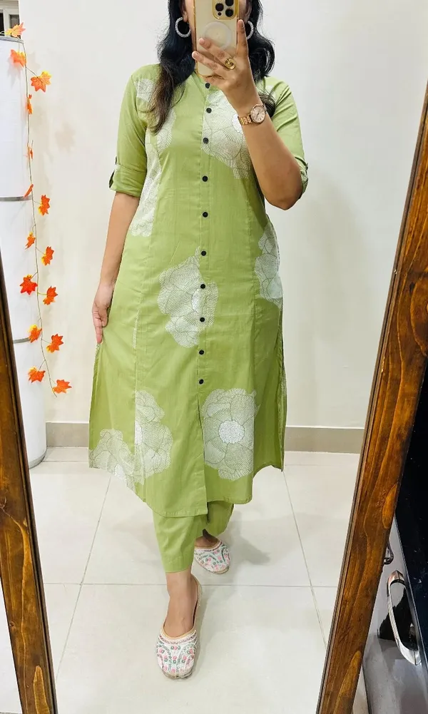 Green_Cotton_A-line_Coord_Set