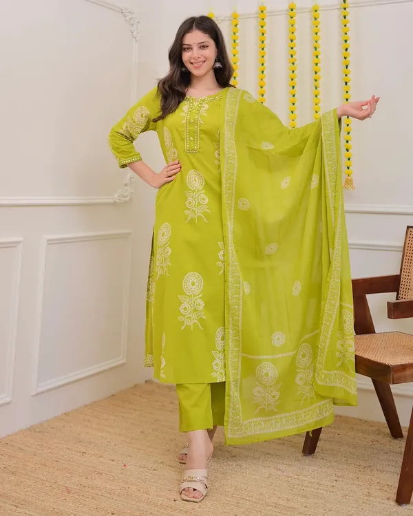 Lime_Green_Premium_Cotton_Mirror_Suit