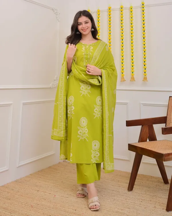 Lime_Green_Premium_Cotton_Mirror_Suit