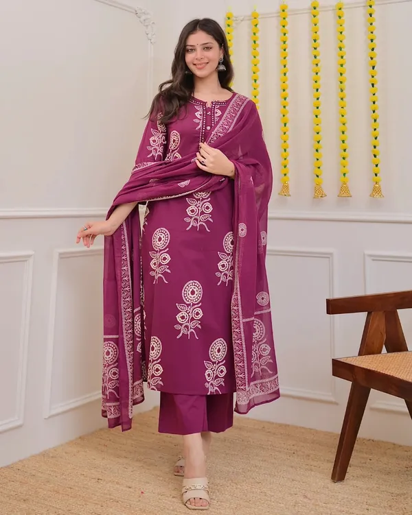Magenta_Premium_Cotton_Mirror_Suit