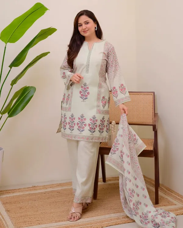 Mint_Green_3_PC_Pure_Cotton_Linen_Floral__Suit_Set_For_Women_