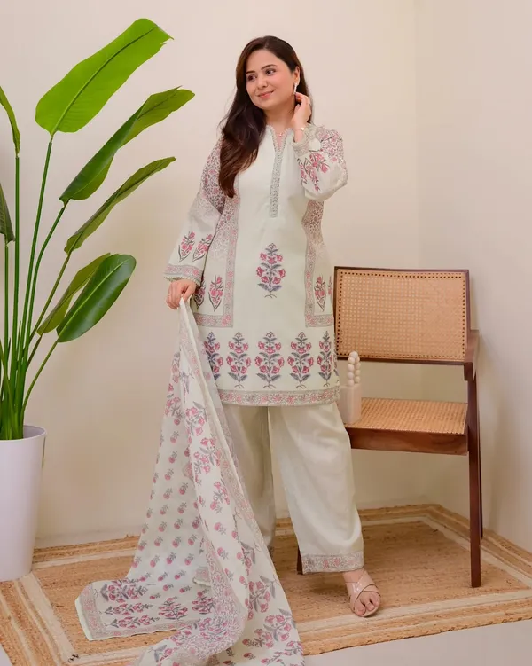 Mint_Green_3_PC_Pure_Cotton_Linen_Floral__Suit_Set_For_Women_