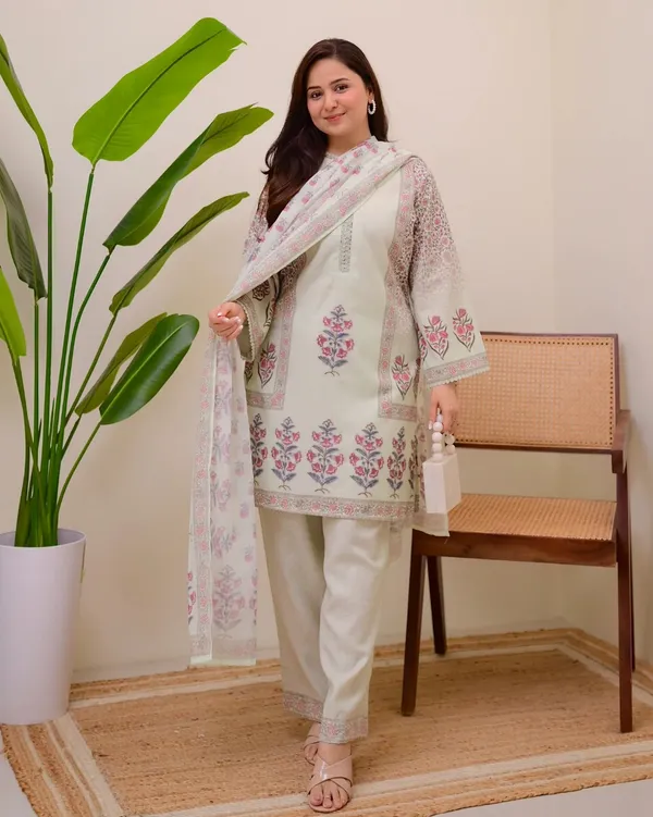 Mint_Green_3_PC_Pure_Cotton_Linen_Floral__Suit_Set_For_Women_