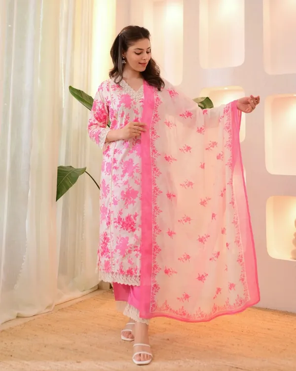 Pink_Petals_Lace_Cotton_Kurti_Pant_Dupatta_Set
