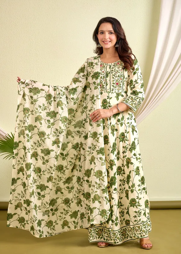 Yellow_Viscose_Rayon__Printed_Kurti_Pant_with_Dupatta