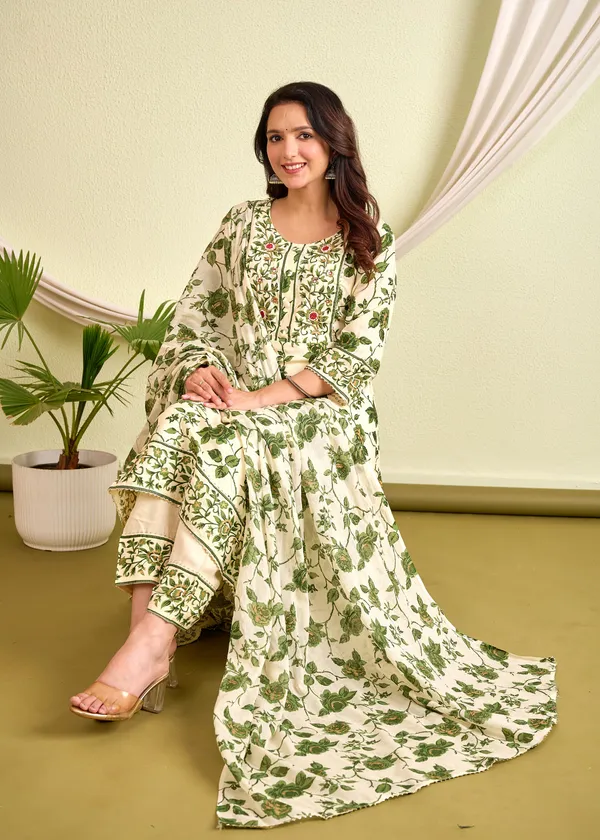 Yellow_Viscose_Rayon__Printed_Kurti_Pant_with_Dupatta