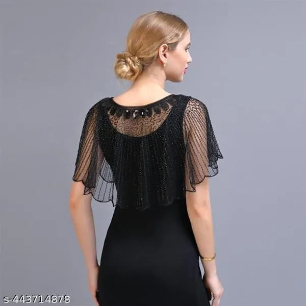 Black_High-Quality_Beaded_Sequin_Shawl_Evening_Poncho_For_Women
