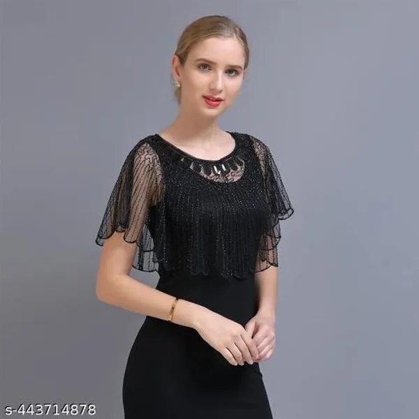 Black_High-Quality_Beaded_Sequin_Shawl_Evening_Poncho_For_Women