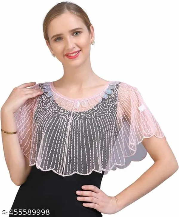 Pink_Poncho_Wrap_Shawl_Cloak_For_Women