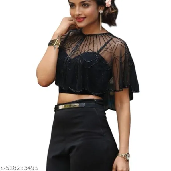 Black_Trendy_Design_Ponchos_For_Women