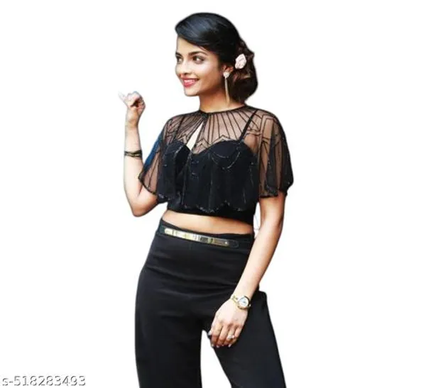 Black_Trendy_Design_Ponchos_For_Women