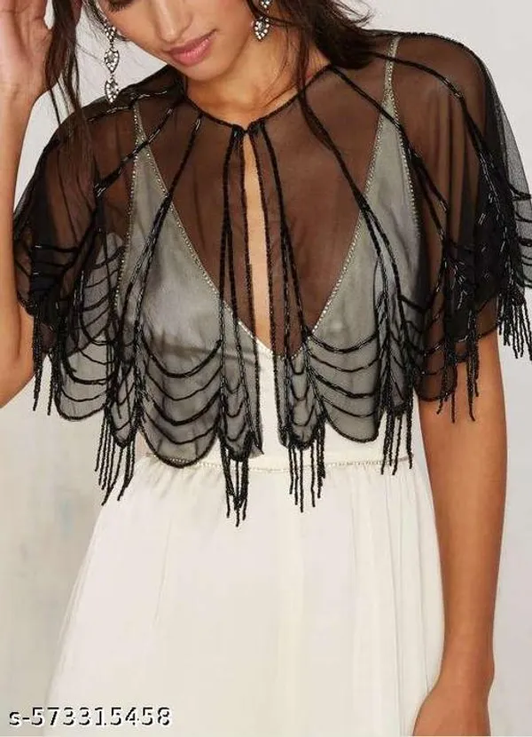 Black_Stylish_Net_Poncho_Overlay_For_Gowns,_Sarees_&_Party_Dresses_For_Women