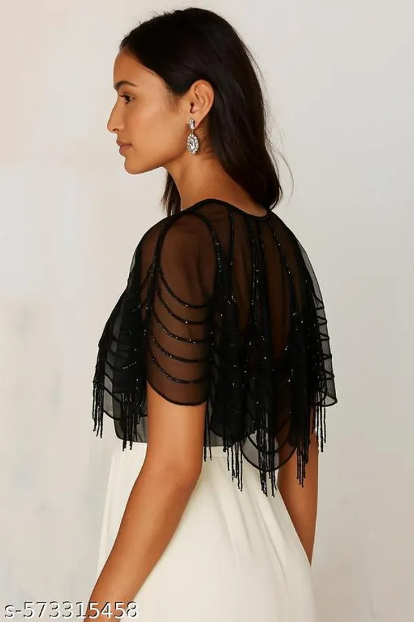 Black_Stylish_Net_Poncho_Overlay_For_Gowns,_Sarees_&_Party_Dresses_For_Women