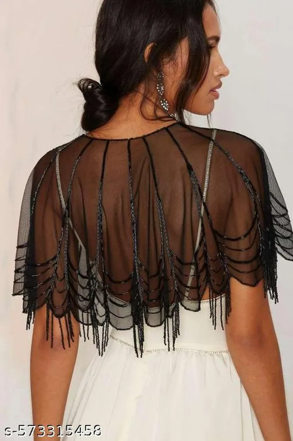 Black_Stylish_Net_Poncho_Overlay_For_Gowns,_Sarees_&_Party_Dresses_For_Women