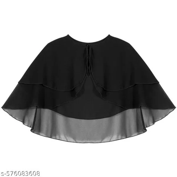 Black_Georgette_Laye_Overlay_Sheer_Cape_Poncho_Shrug_For_Women