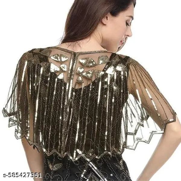 Black_Beaded_Handwork_Luxury_Poncho_And_For_Women