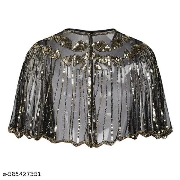Black_Beaded_Handwork_Luxury_Poncho_And_For_Women