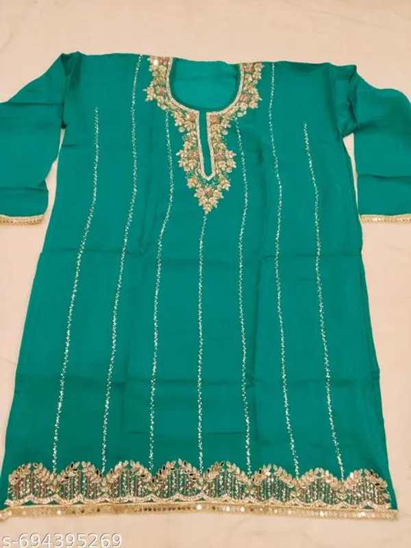 Teal_Premium_Teal_Semi-Stitched_Suit_Set_Dress_Material_For_Women
