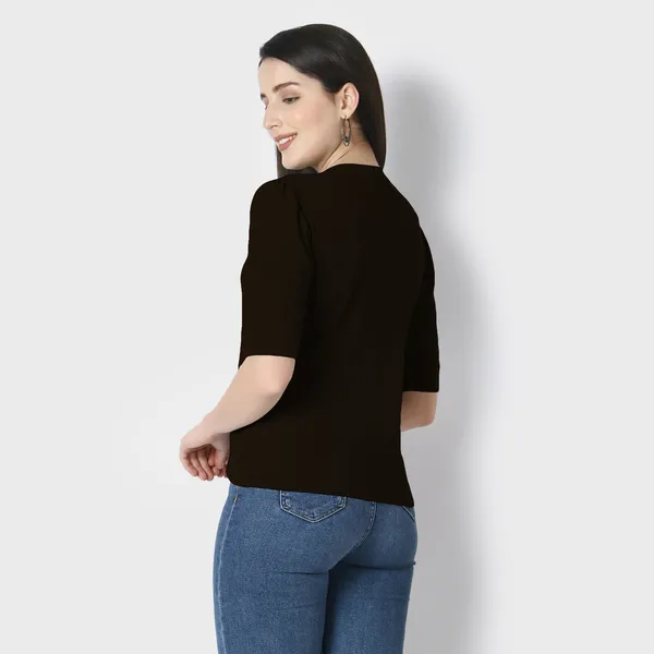 Black_Polycotton_T-Shirts_For_Women