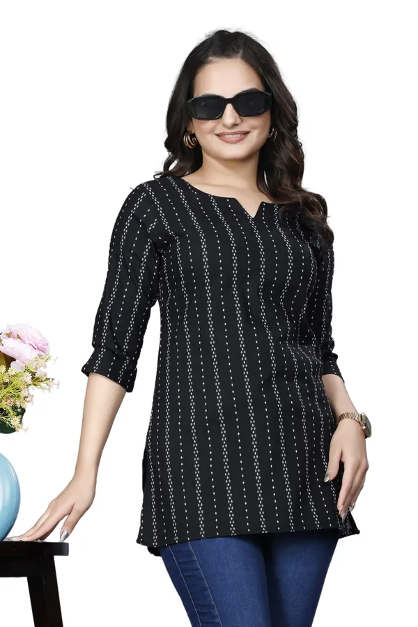 Eight_One_Black_Cotton_Blend_Top
