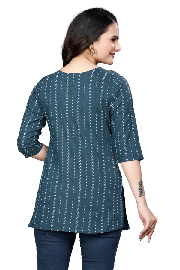 Eight_One_Teal_Cotton_Blend_Top