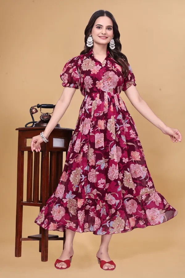 Women_Floral_Print_A-Line_Midi_Dress_|_Maroon_|_Puff_Sleeves_|_Casual_Party_Wear_Dress